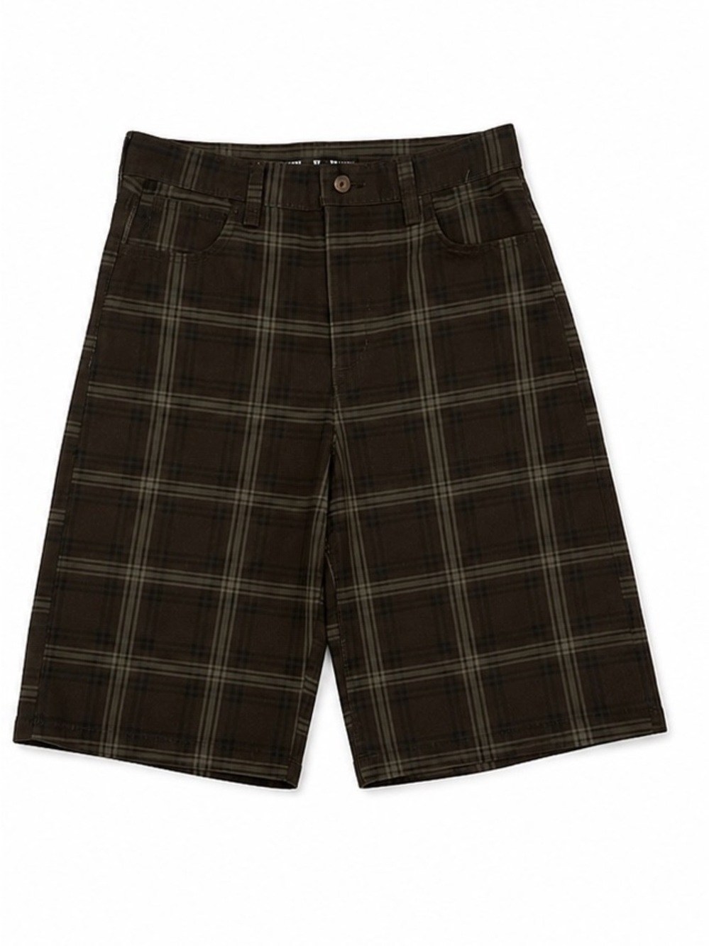 Boys  Brown Plaid Casual Shorts